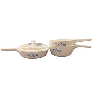 Corning Ware Blue Cornflower Pan stove toppers P 82 B lid pot sauce vintage lot